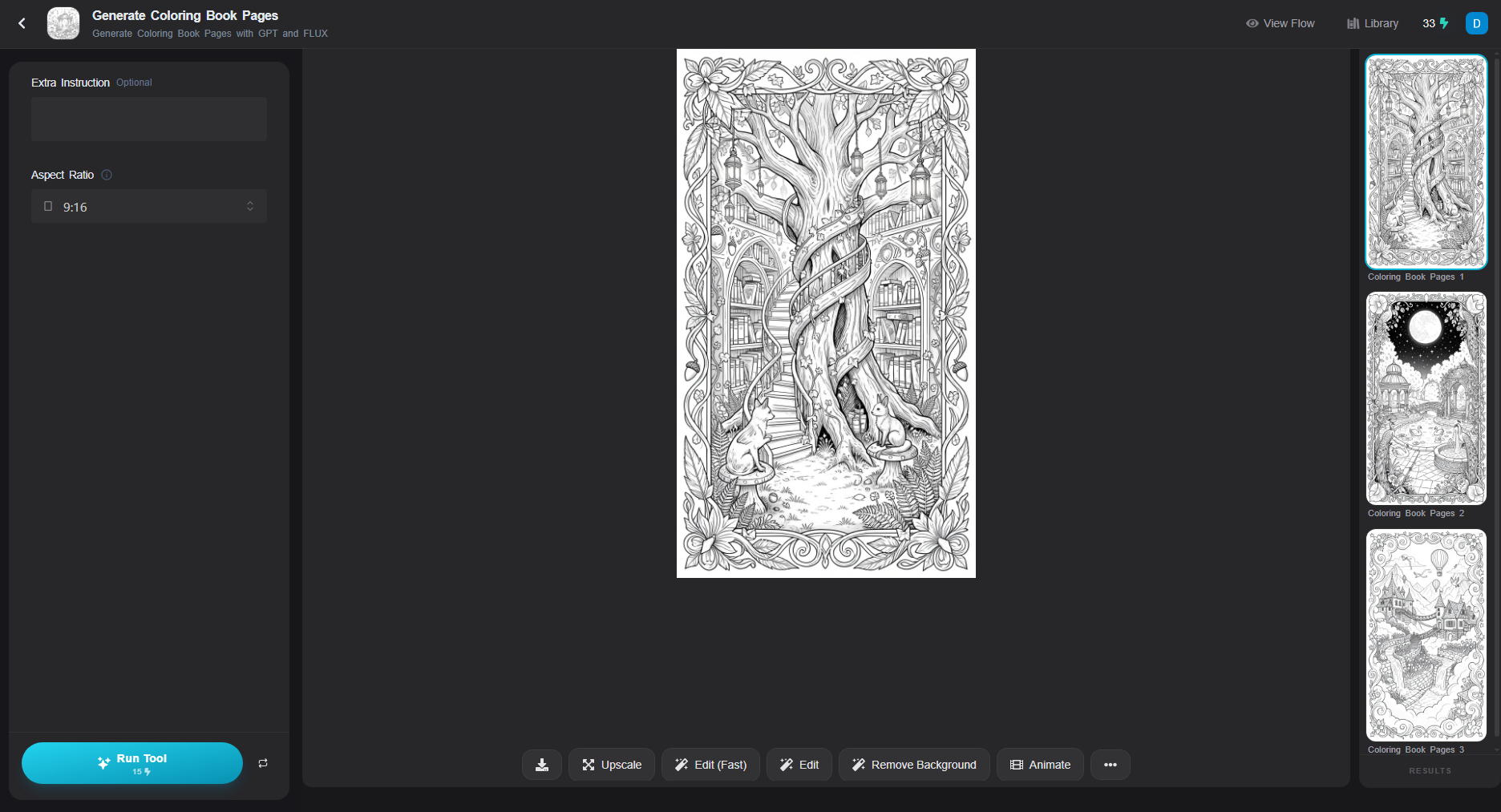 AI-FLOW coloring book app