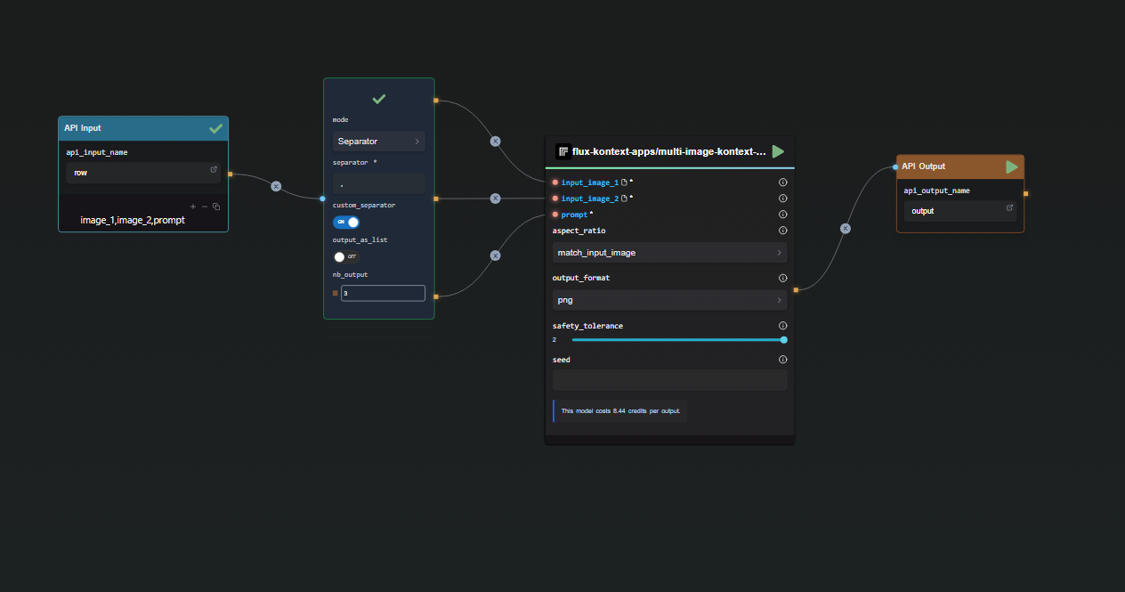 Subflow for one row