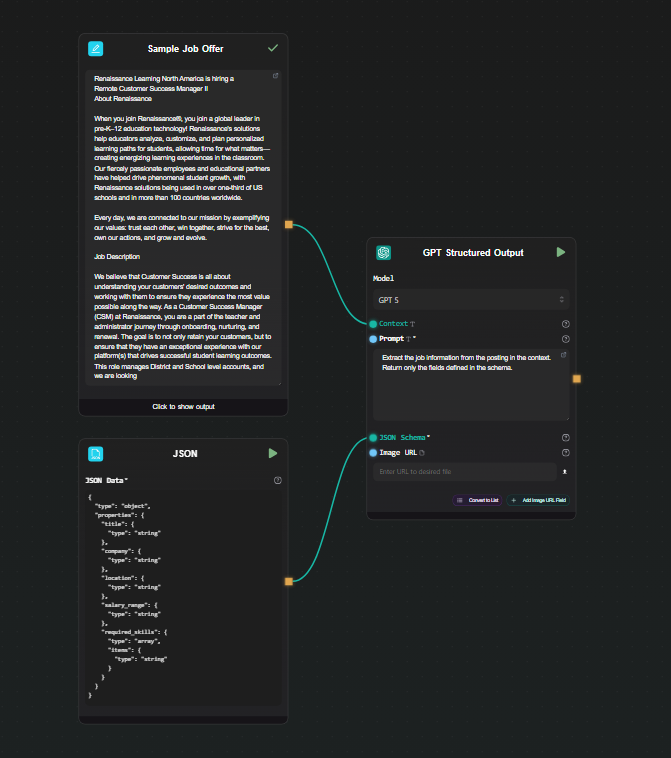 JSON schema field filled in