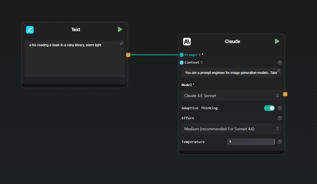 Claude node configuration