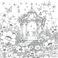 Generate Coloring Book Pages Template Image